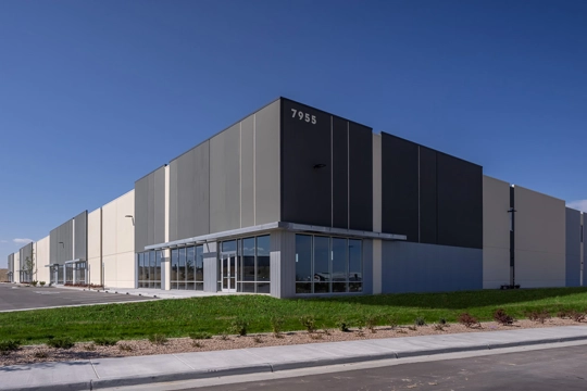 speculative industrial buildings in Potomac Park at Dove Valley, built by Opus